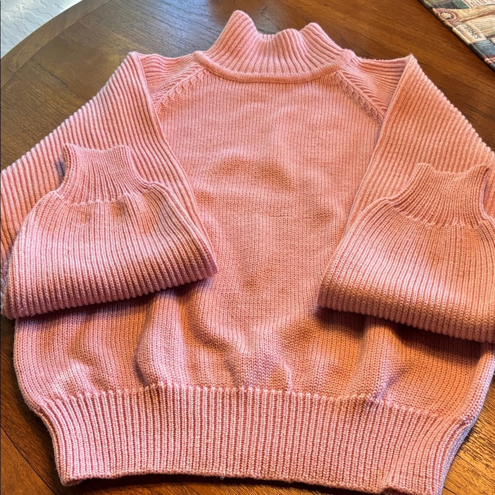 Elegant Pink Turtleneck Sweater